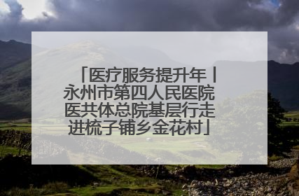 医疗服务提升年丨永州市第四人民医院医共体总院基层行走进梳子铺乡金花村