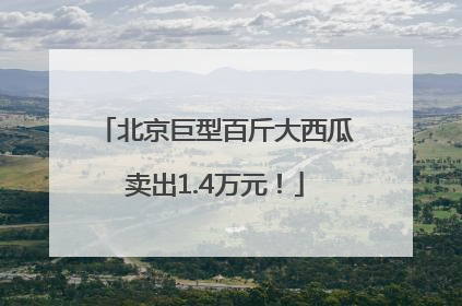 北京巨型百斤大西瓜卖出1.4万元！