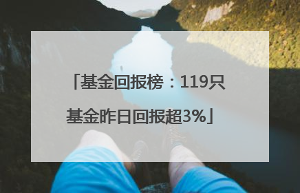 基金回报榜：119只基金昨日回报超3%