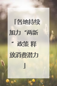各地持续加力“两新”政策 释放消费潜力