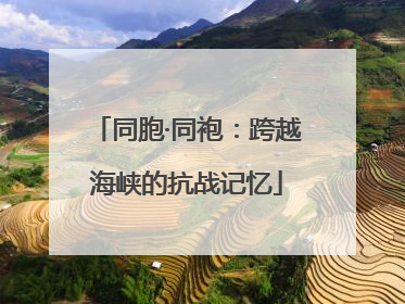 同胞·同袍：跨越海峡的抗战记忆