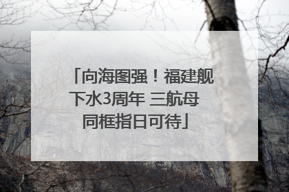 向海图强！福建舰下水3周年 三航母同框指日可待