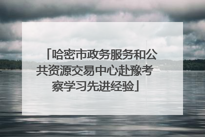 哈密市政务服务和公共资源交易中心赴豫考察学习先进经验