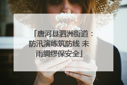 唐河县泗洲街道：防汛演练筑防线 未雨绸缪保安全