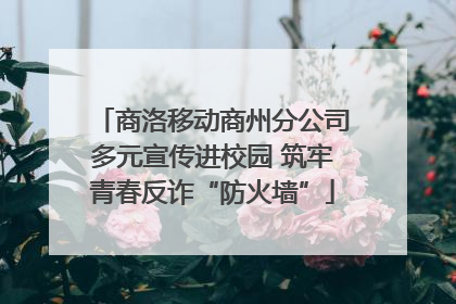 商洛移动商州分公司多元宣传进校园 筑牢青春反诈“防火墙”
