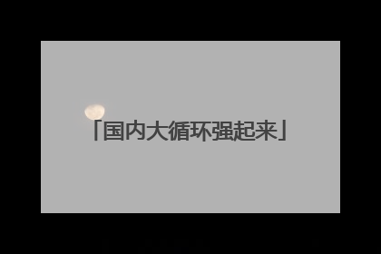国内大循环强起来