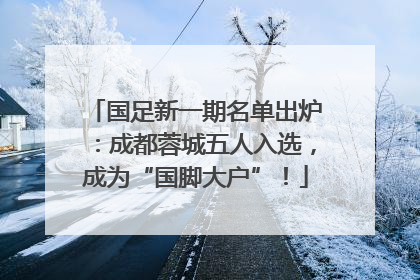 国足新一期名单出炉：成都蓉城五人入选，成为“国脚大户”！