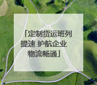 定制货运班列提速 护航企业物流畅通