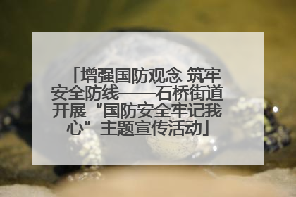 增强国防观念 筑牢安全防线——石桥街道开展“国防安全牢记我心”主题宣传活动