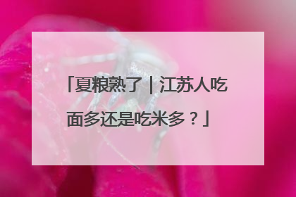 夏粮熟了｜江苏人吃面多还是吃米多？