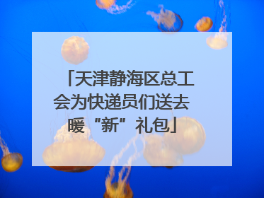 天津静海区总工会为快递员们送去暖“新”礼包