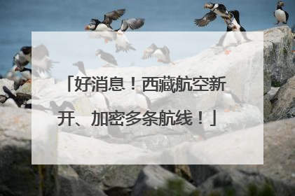 好消息！西藏航空新开、加密多条航线！