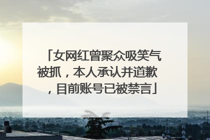 女网红曾聚众吸笑气被抓，本人承认并道歉，目前账号已被禁言