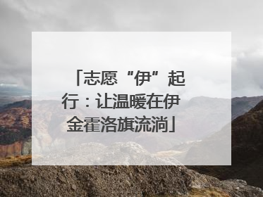 志愿“伊”起行：让温暖在伊金霍洛旗流淌