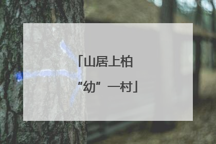 山居上柏 “幼”一村