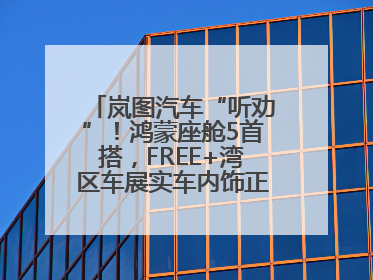 岚图汽车“听劝”！鸿蒙座舱5首搭，FREE+湾区车展实车内饰正式曝光