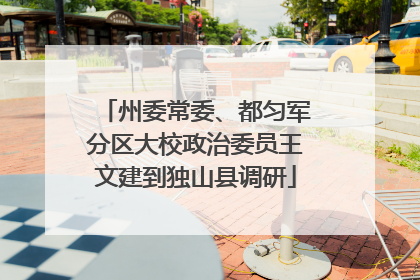 州委常委、都匀军分区大校政治委员王文建到独山县调研