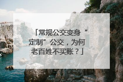 常规公交变身“定制”公交，为何老百姓不买账？