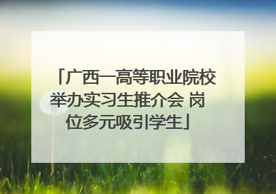 广西一高等职业院校举办实习生推介会 岗位多元吸引学生