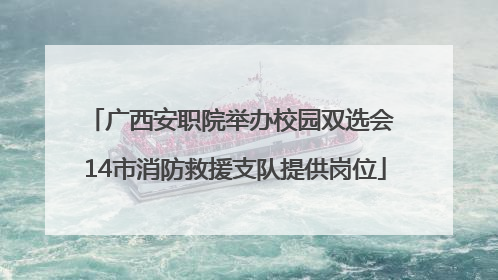 广西安职院举办校园双选会 14市消防救援支队提供岗位
