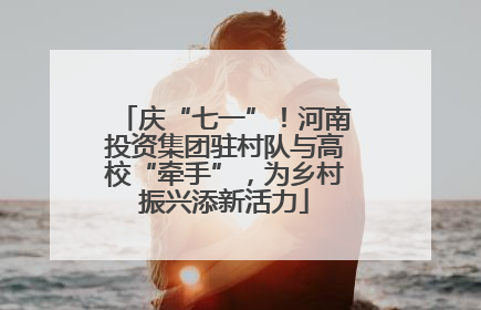 庆“七一”！河南投资集团驻村队与高校“牵手”，为乡村振兴添新活力