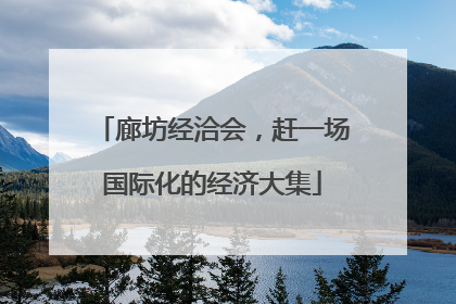 廊坊经洽会，赶一场国际化的经济大集