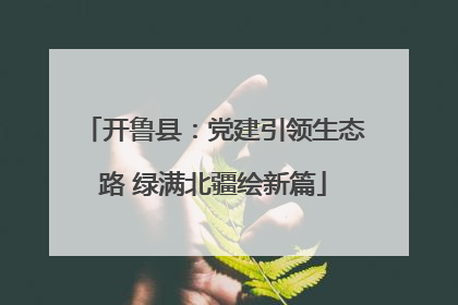 开鲁县：党建引领生态路 绿满北疆绘新篇