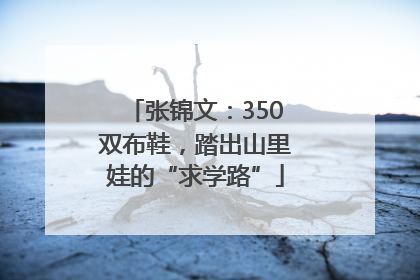 张锦文：350双布鞋，踏出山里娃的“求学路”