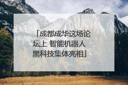 成都成华这场论坛上 智能机器人黑科技集体亮相