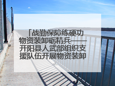 战勤保障练硬功 物资装卸砺精兵——开阳县人武部组织支援队伍开展物资装卸专业训练