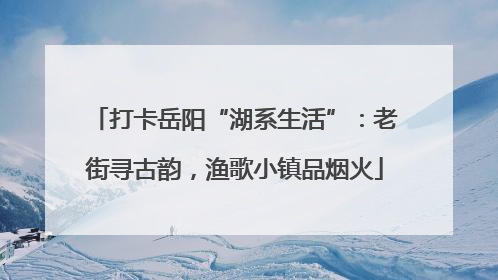 打卡岳阳“湖系生活”：老街寻古韵，渔歌小镇品烟火