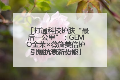 打通科技护肤“最后一公里”：GEMO金茉×薇旖美倍护引爆抗衰新势能