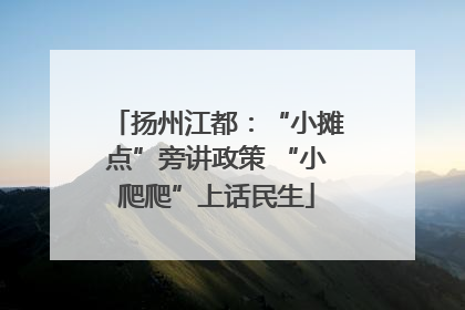 扬州江都：“小摊点”旁讲政策 “小爬爬”上话民生
