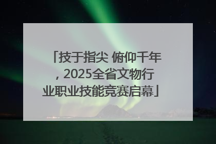 技于指尖 俯仰千年，2025全省文物行业职业技能竞赛启幕