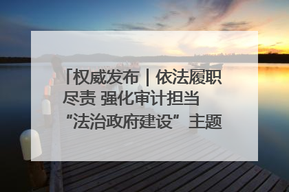 权威发布｜依法履职尽责 强化审计担当 “法治政府建设”主题系列新闻发布会市审计局专场召开