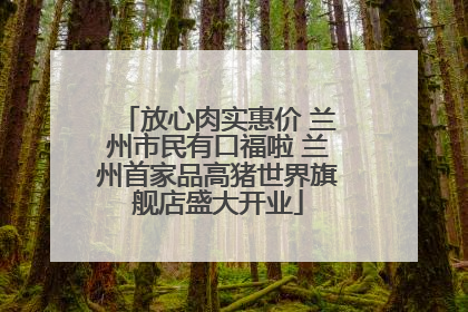 放心肉实惠价 兰州市民有口福啦 兰州首家品高猪世界旗舰店盛大开业