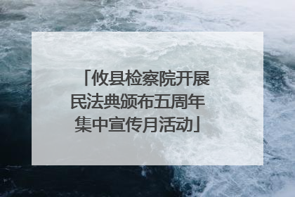 攸县检察院开展民法典颁布五周年集中宣传月活动