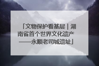 文物保护看基层｜湖南省首个世界文化遗产——永顺老司城遗址