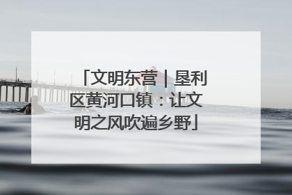 文明东营｜垦利区黄河口镇：让文明之风吹遍乡野