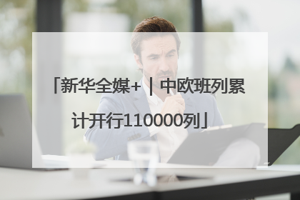 新华全媒+｜中欧班列累计开行110000列