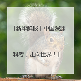 新华鲜报丨中国深渊科考，走向世界！