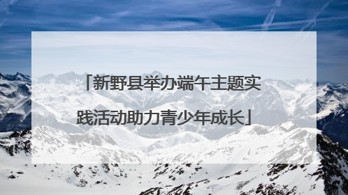 新野县举办端午主题实践活动助力青少年成长