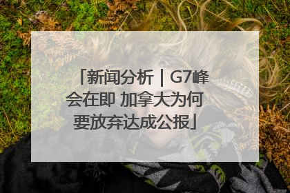 新闻分析｜G7峰会在即 加拿大为何要放弃达成公报