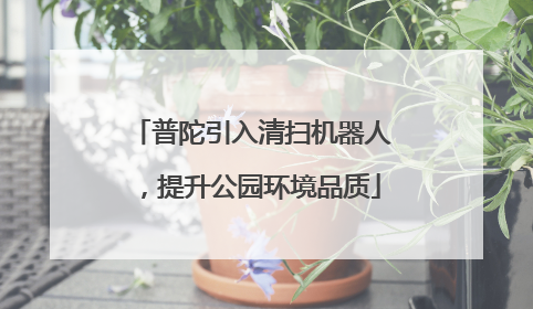 普陀引入清扫机器人，提升公园环境品质