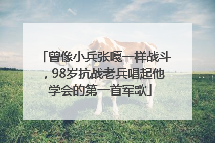 曾像小兵张嘎一样战斗，98岁抗战老兵唱起他学会的第一首军歌