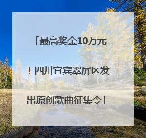 最高奖金10万元！四川宜宾翠屏区发出原创歌曲征集令