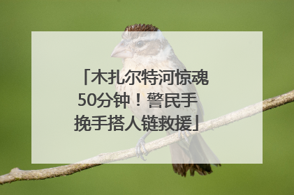木扎尔特河惊魂50分钟！警民手挽手搭人链救援