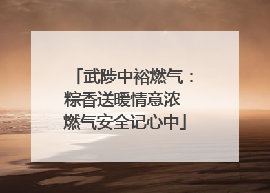 武陟中裕燃气：粽香送暖情意浓 燃气安全记心中