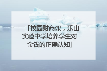 校园财商课，乐山实验中学培养学生对金钱的正确认知