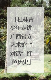 桂林青少年走进广西省立艺术馆“对话”红色历史